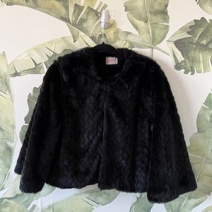 Moon Faux Fur Shrug